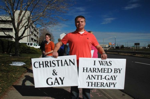 Jacob Wilson, ex-gay survivor outside NARTH Conference